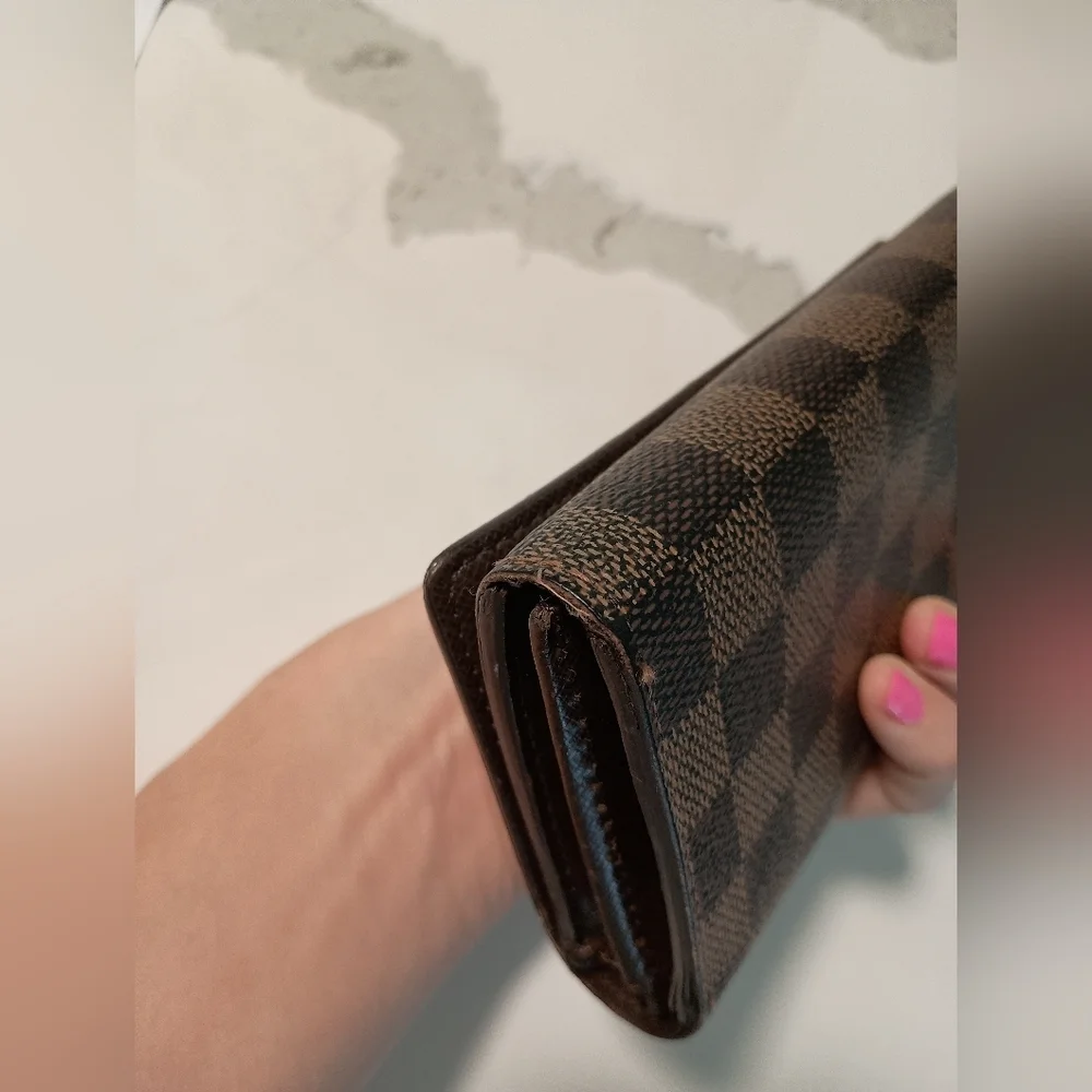 Louis Vuitton Damier Ebene Canvas PorteMonnaie Billets Tresor Wallet